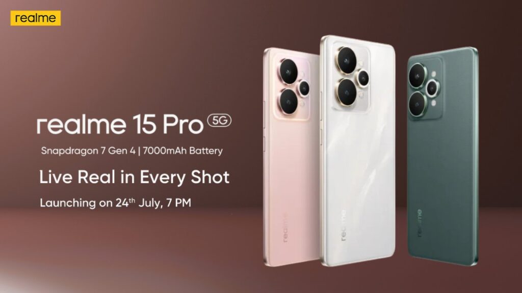 Realme 15 Pro 5G के लॉन्च से पहले जानें सभी स्पेसिफिकेशन्स और कीमत, 7000mAh बैटरी के साथ आयेगा गेमिंग फ़ोन