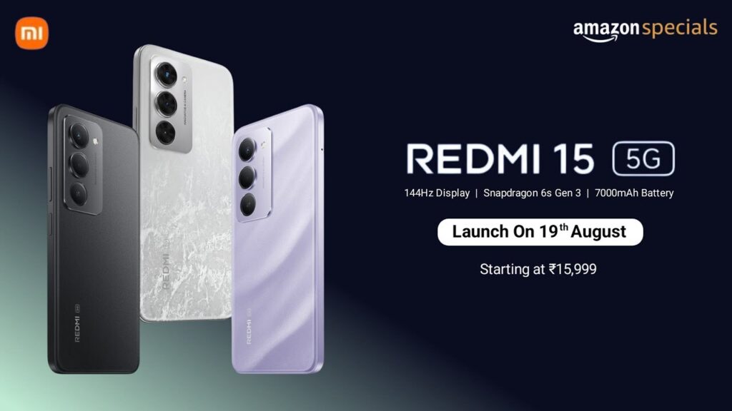 7000mAh बैटरी और 144Hz डिस्प्ले के साथ Redmi 15 5G जल्द होगा लांच जानें कीमत और स्पेक्स